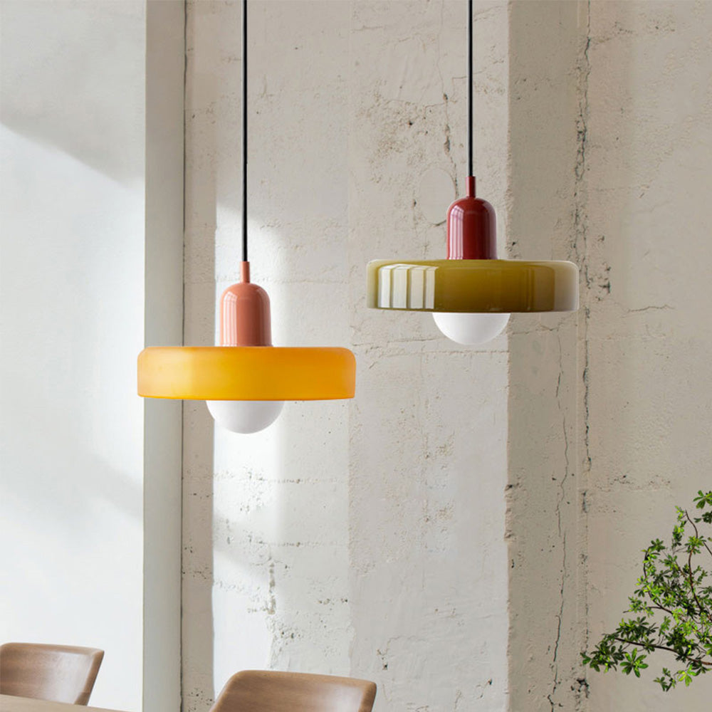 BAUHAUS – Pendellampe Glas Farvet