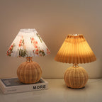 Rattan bordlampe
