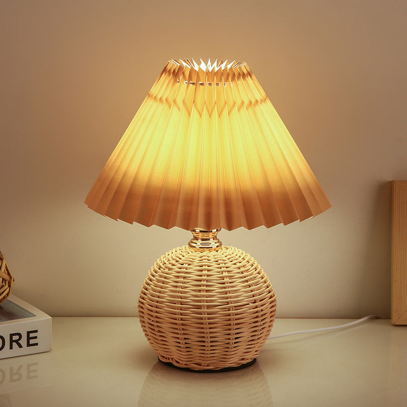 Rattan bordlampe