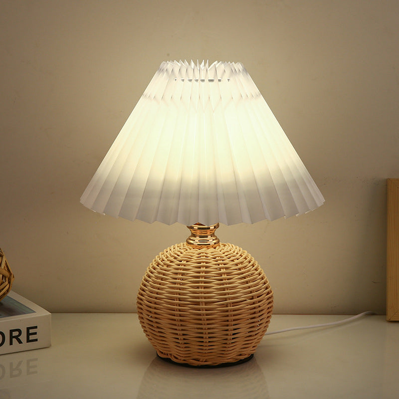 Rattan bordlampe