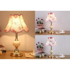 Blomstret bordlampe
