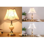 Blomstret bordlampe