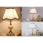Blomstret bordlampe
