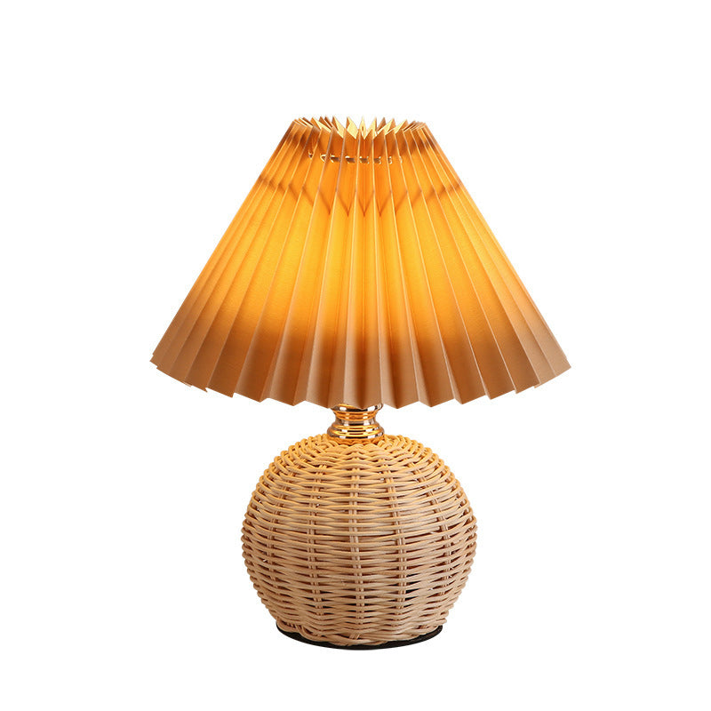 Rattan bordlampe