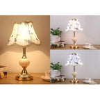 Blomstret bordlampe