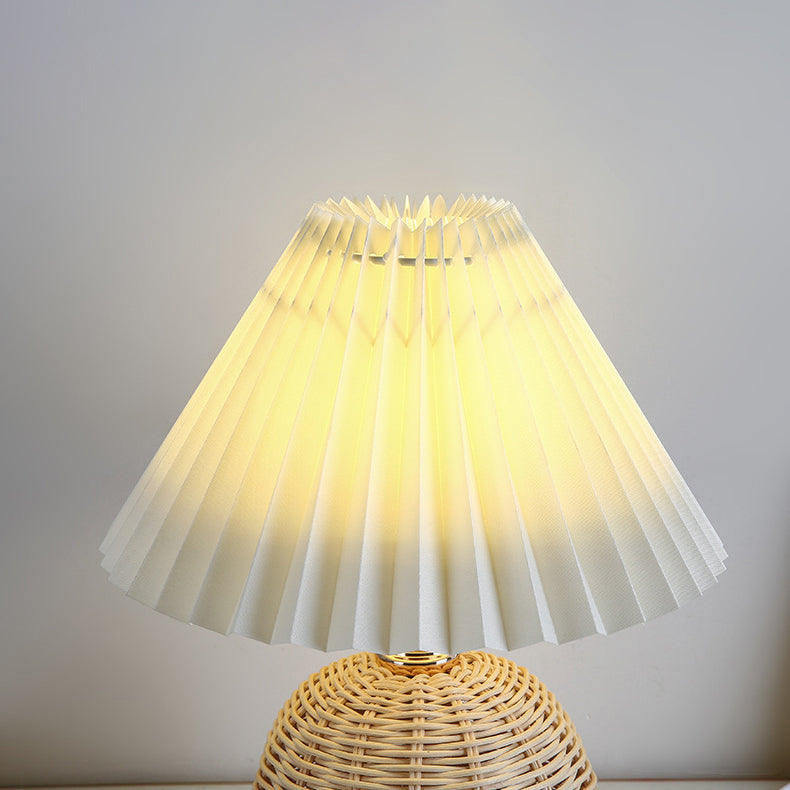Rattan bordlampe