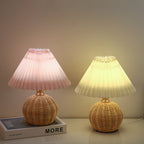 Rattan bordlampe
