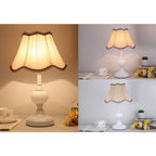 Blomstret bordlampe