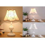 Blomstret bordlampe