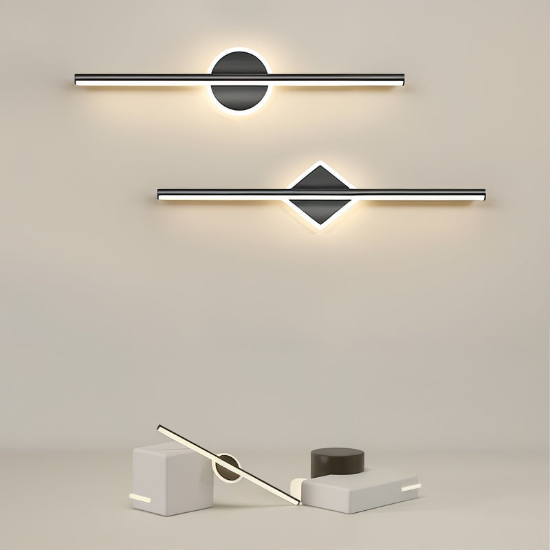 GLEAMNOVA – LED Væglampe Sort/Guld
