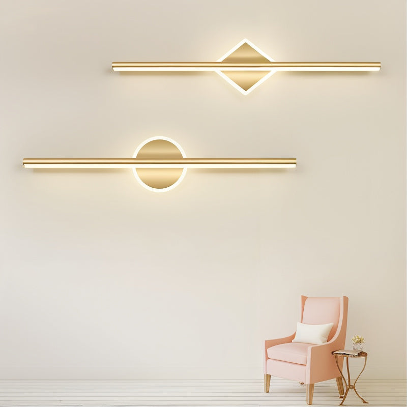 GLEAMNOVA – LED Væglampe Sort/Guld