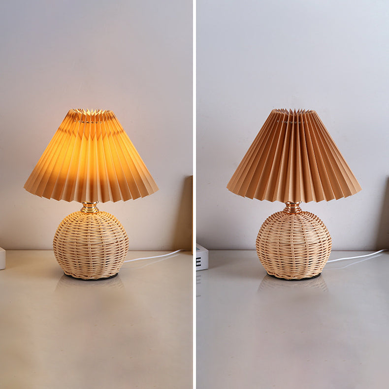 Rattan bordlampe