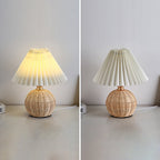 Rattan bordlampe