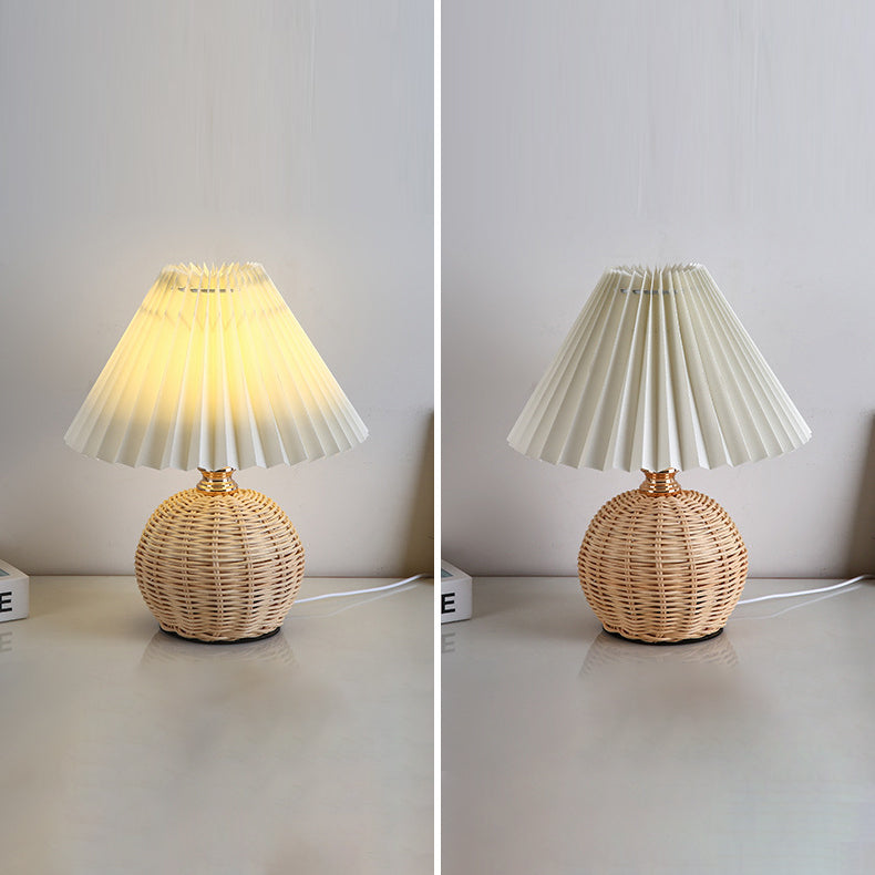 Rattan bordlampe