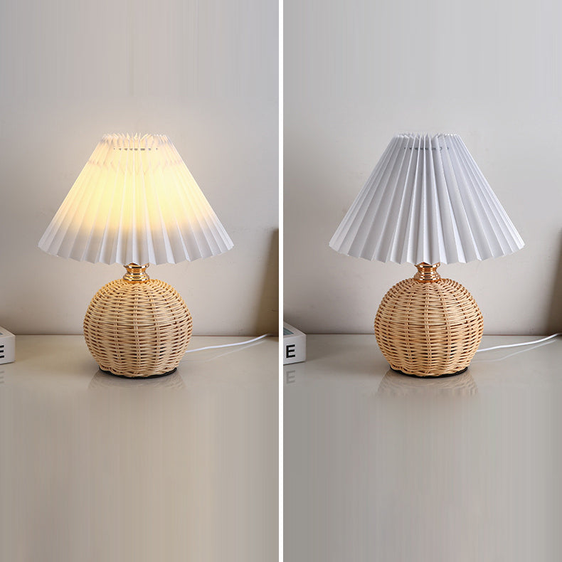 Rattan bordlampe