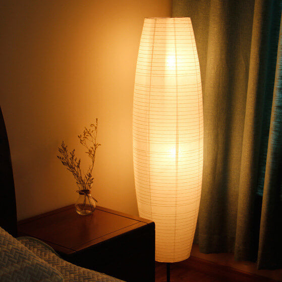 Rispapir gulvlampe