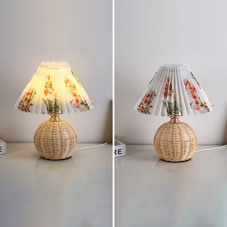 Rattan bordlampe