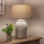 Rustic stenbordlampe