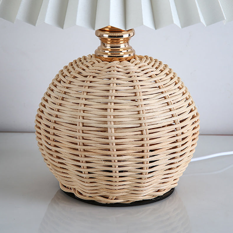Rattan bordlampe