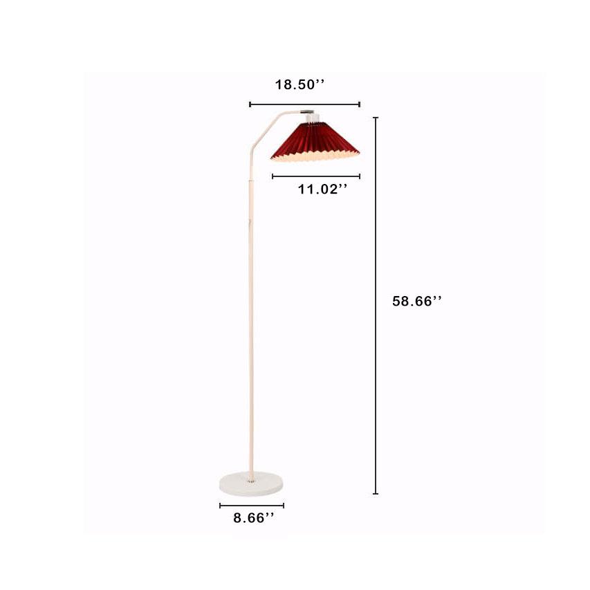 Plisseret gulvlampe