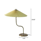 Plisseret bordlampe