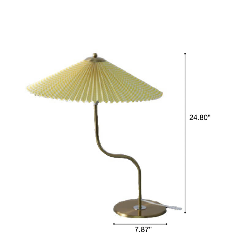 Plisseret bordlampe