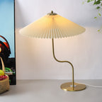 Plisseret bordlampe