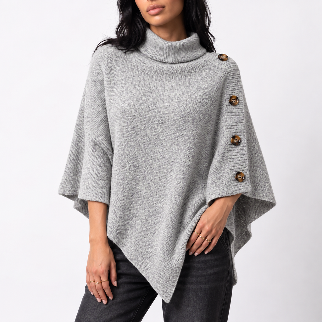 Strikponcho med Rullekrave