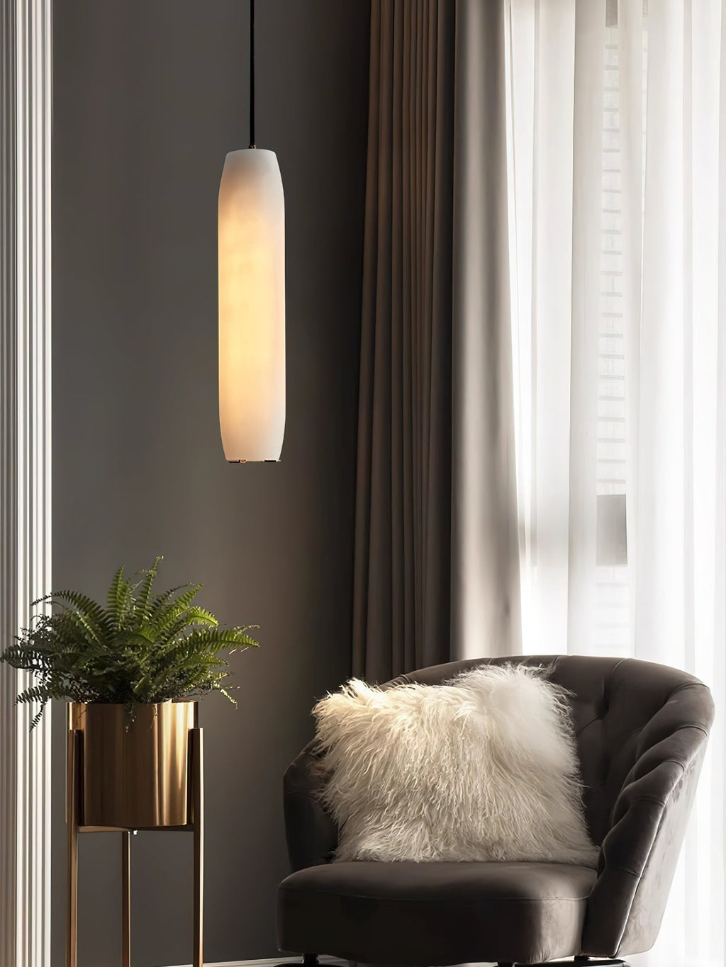 Orven alabaster pendellampe