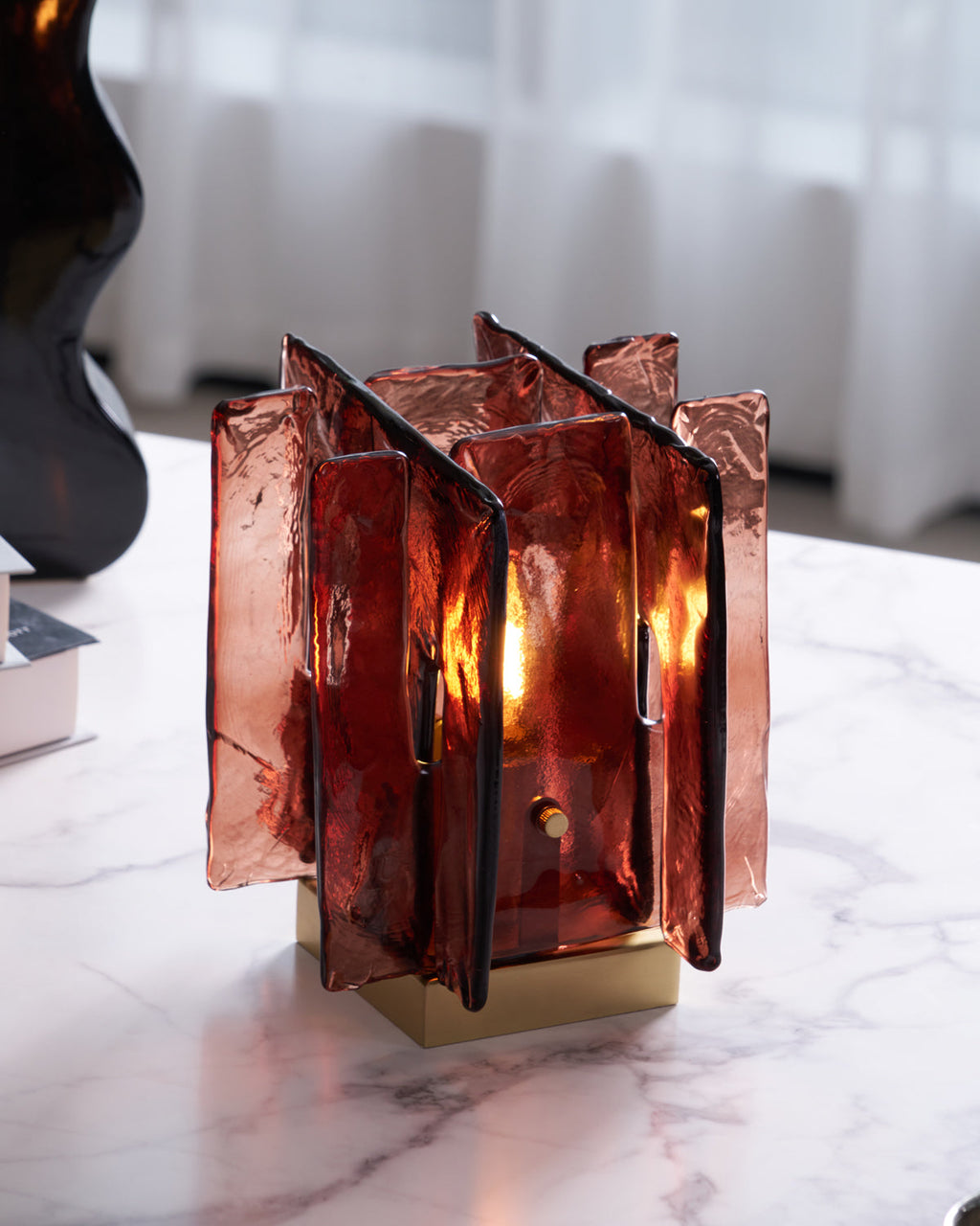 Amber Building Block bordlampe