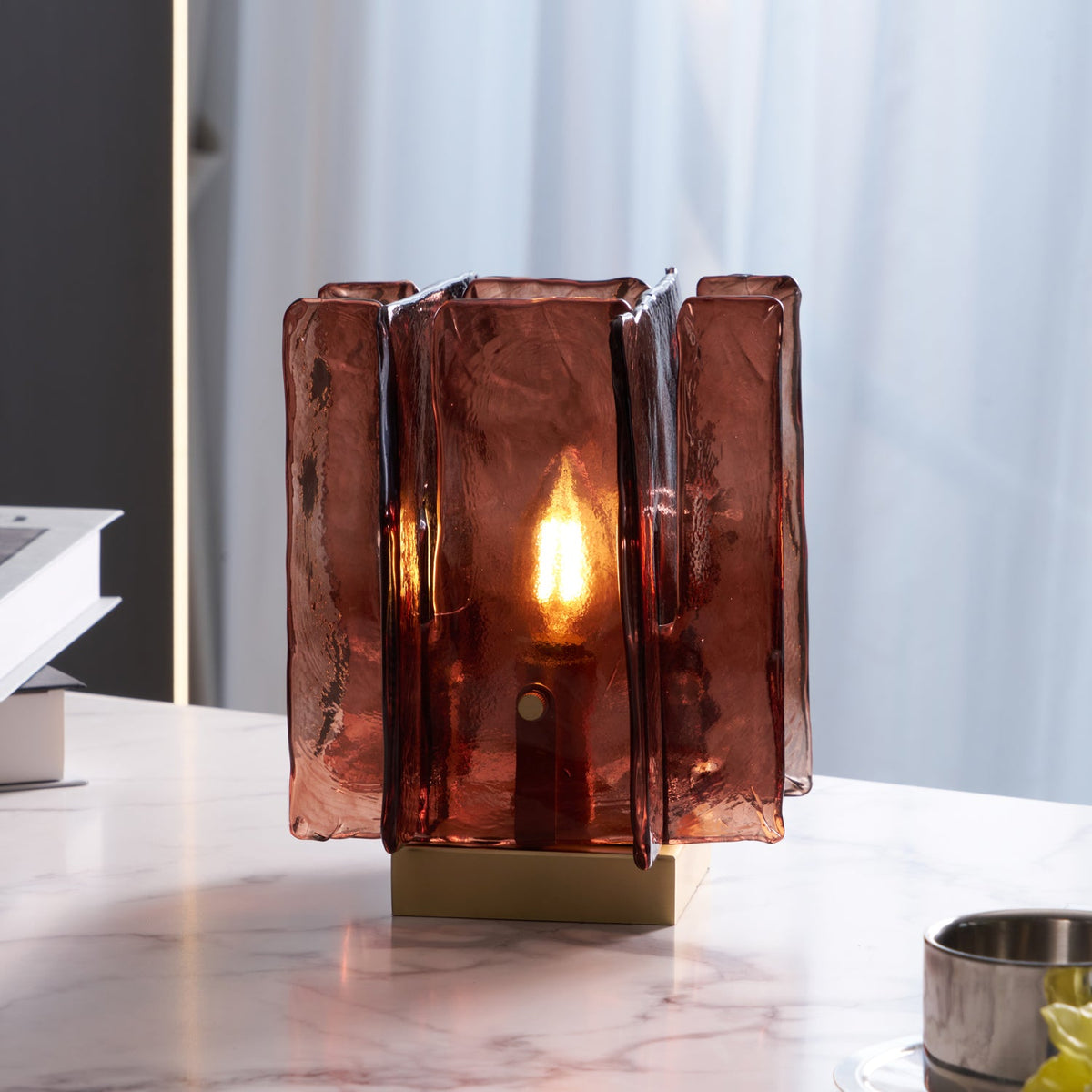 Amber Building Block bordlampe