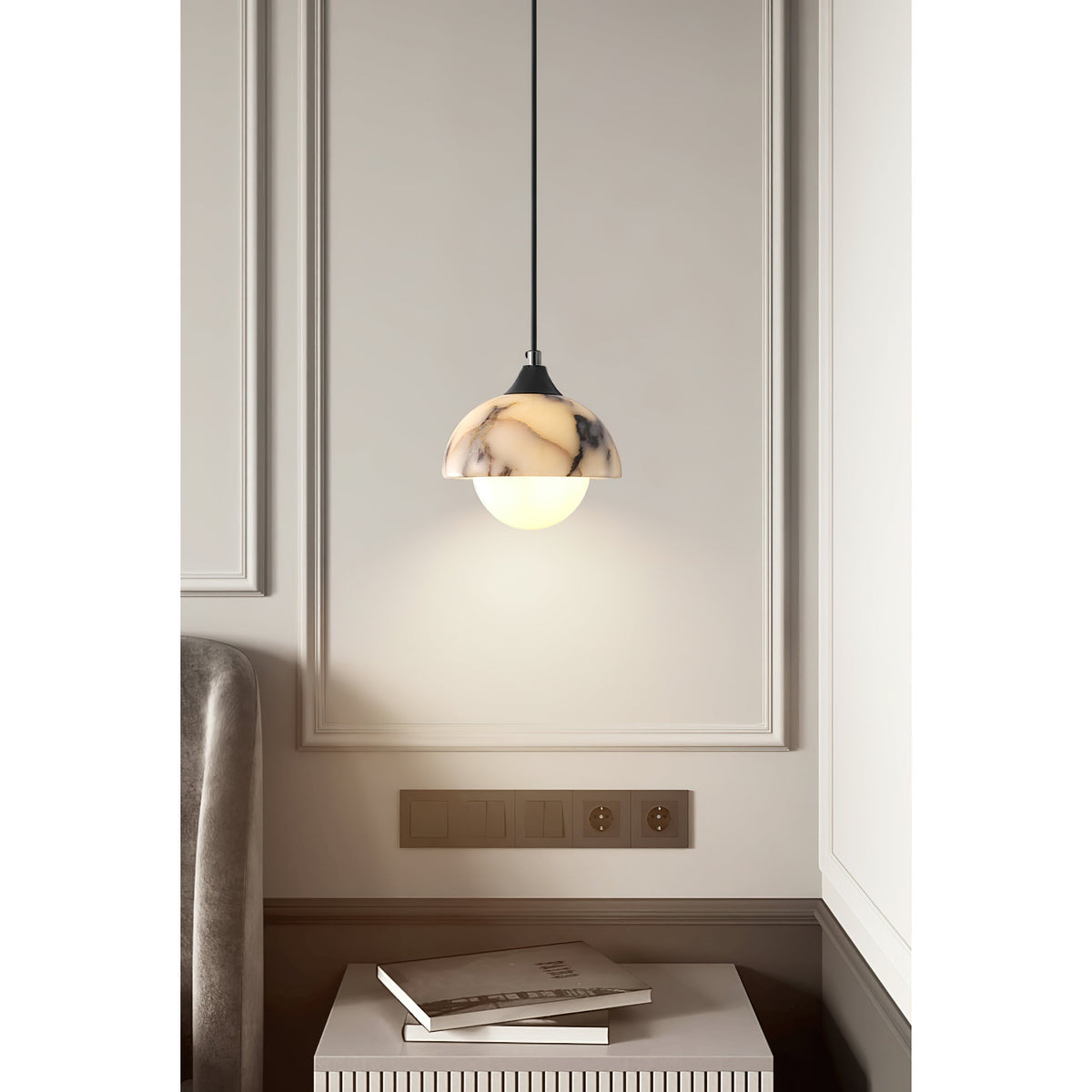 Tavon marmor pendellampe
