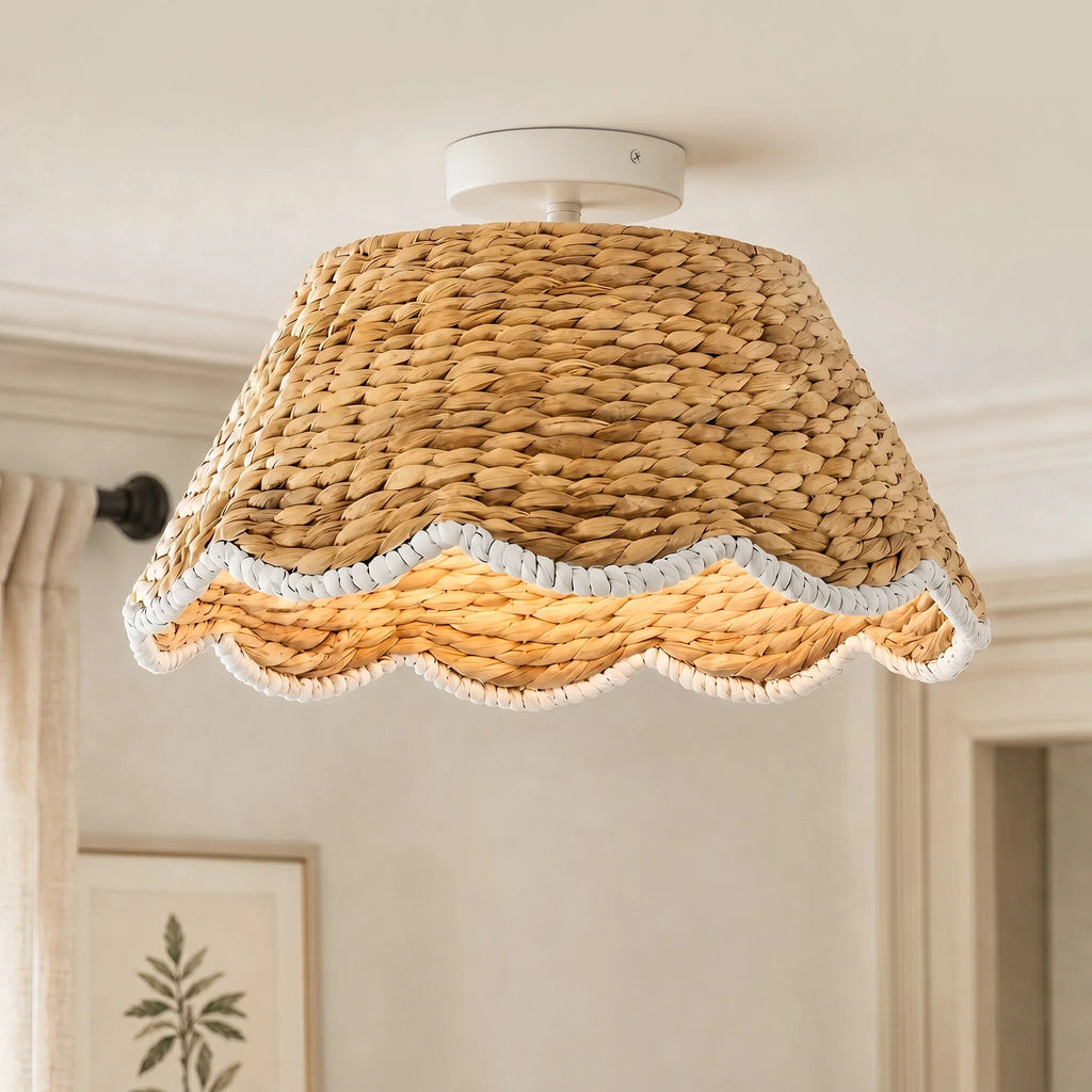 Rattan loftlampe