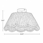 Rattan loftlampe