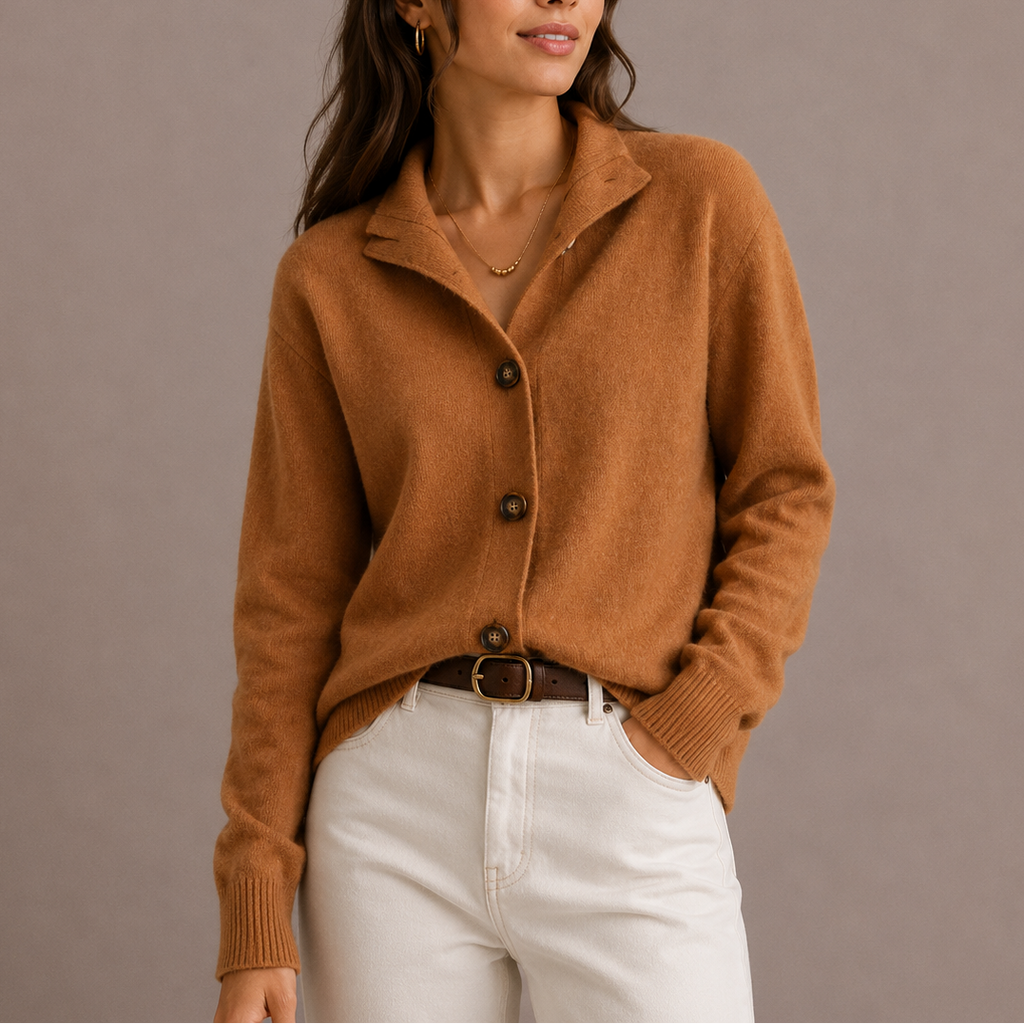 Strikket Cardigan med Knapper