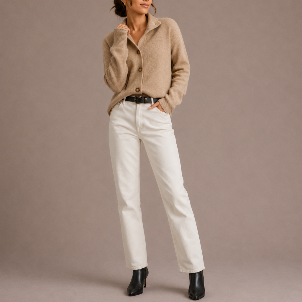Strikket Cardigan med Knapper