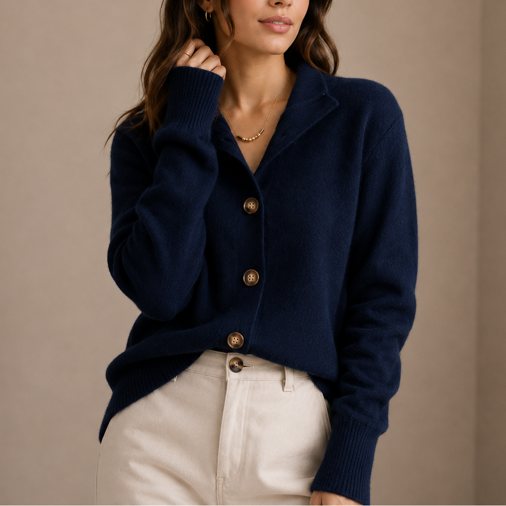 Strikket Cardigan med Knapper