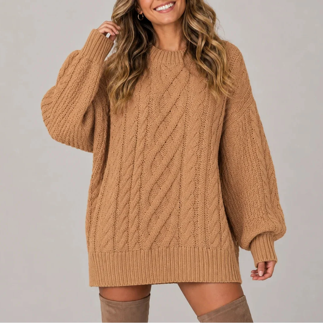 Oversized Strikkjole