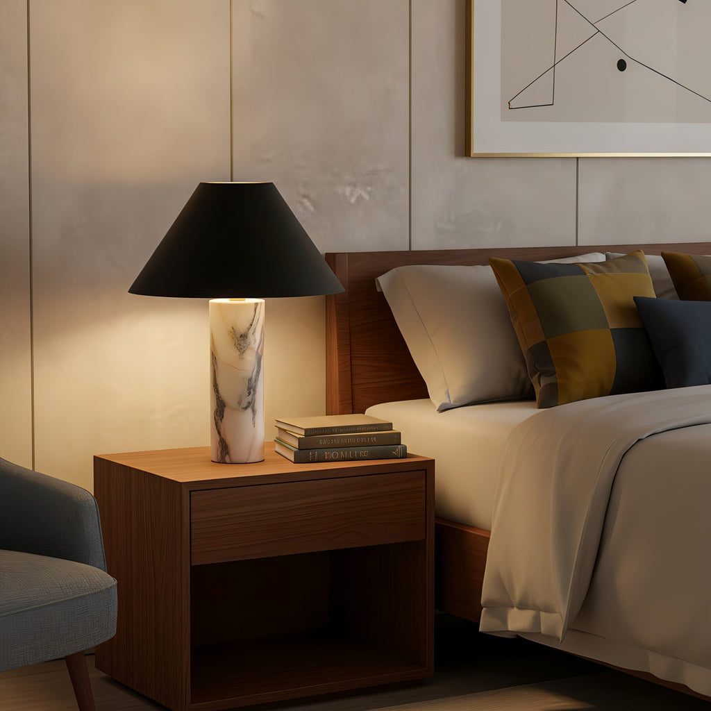 Cline marmor bordlampe