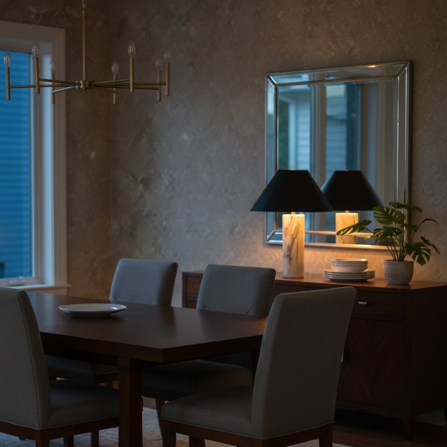 Cline marmor bordlampe