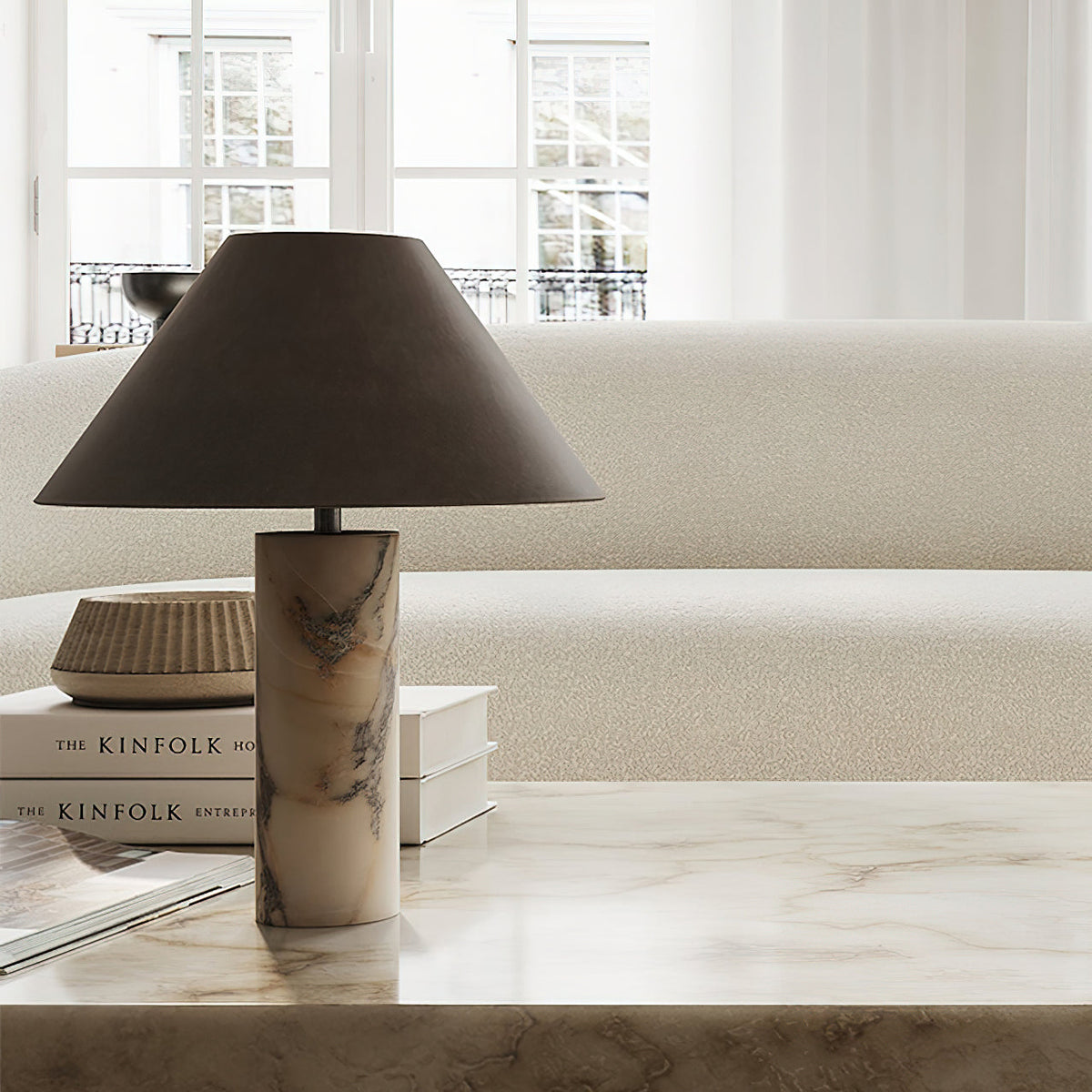 Cline marmor bordlampe