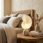 Conch alabast bordlampe