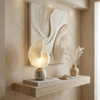 Conch alabast bordlampe