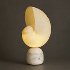 Conch alabast bordlampe