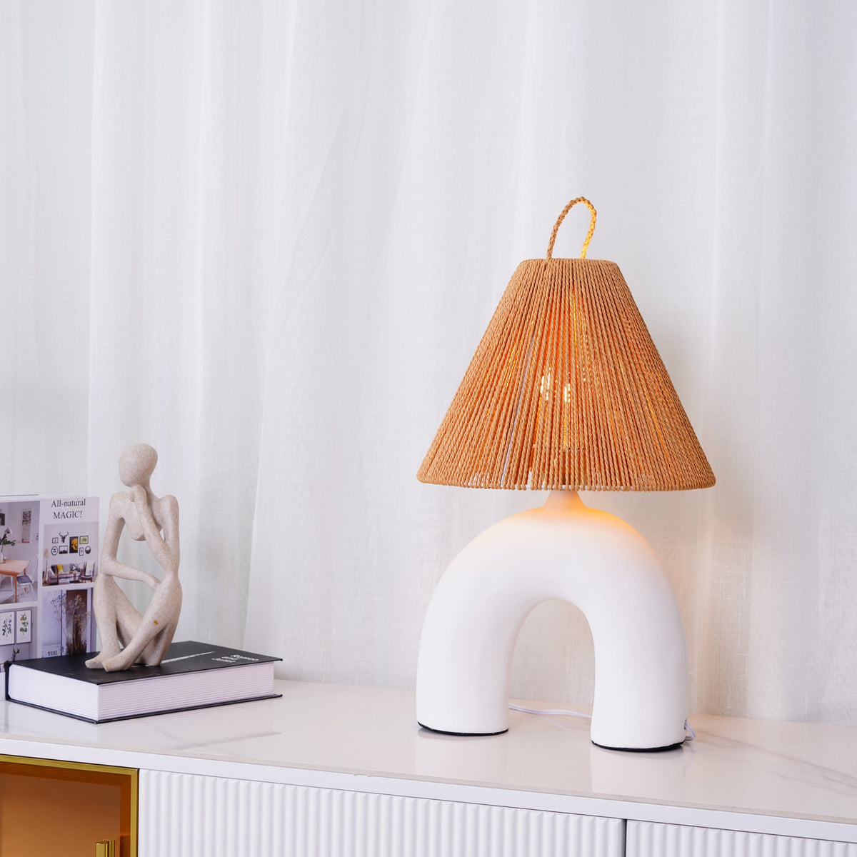 Volta keramisk bordlampe