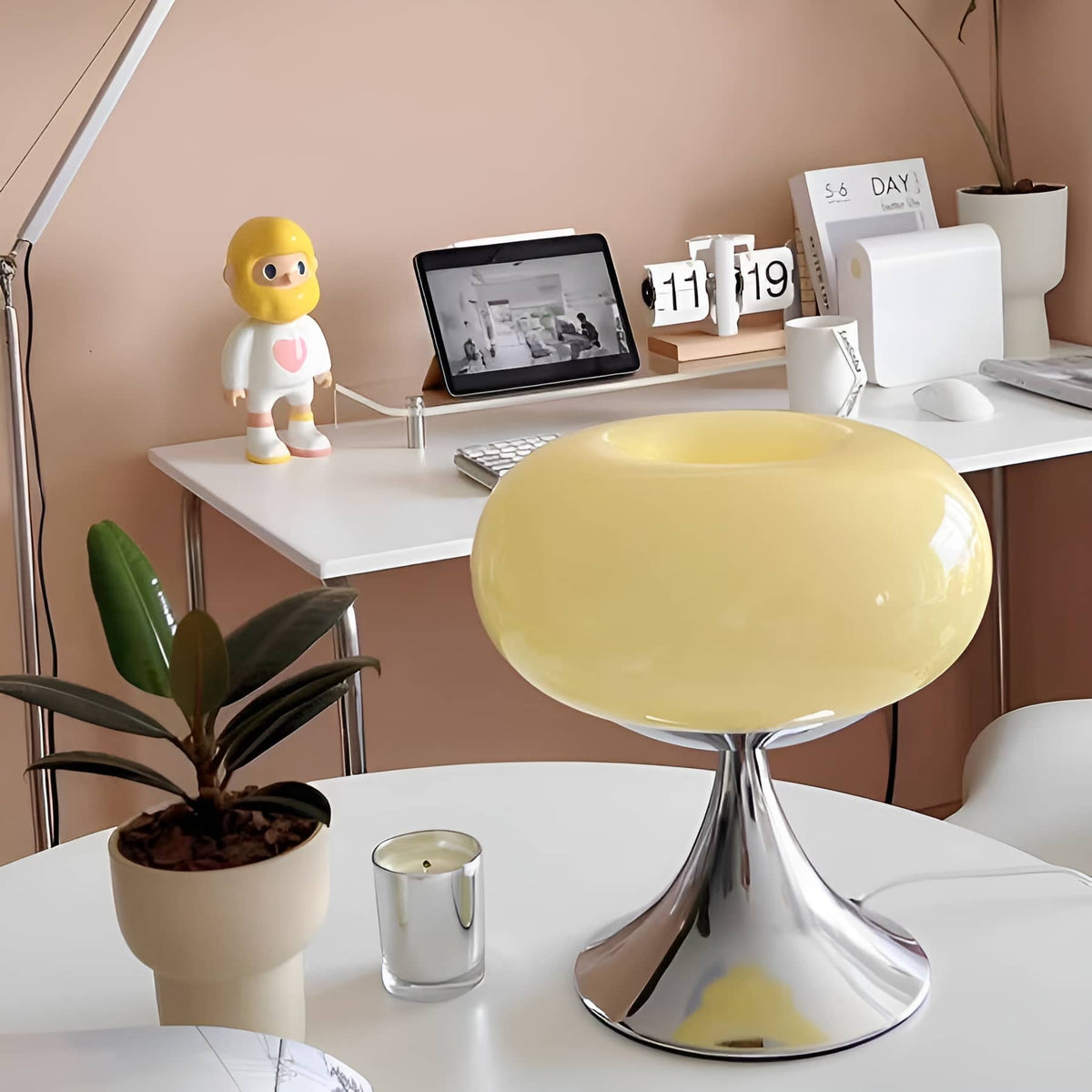 Donut glasbordlampe