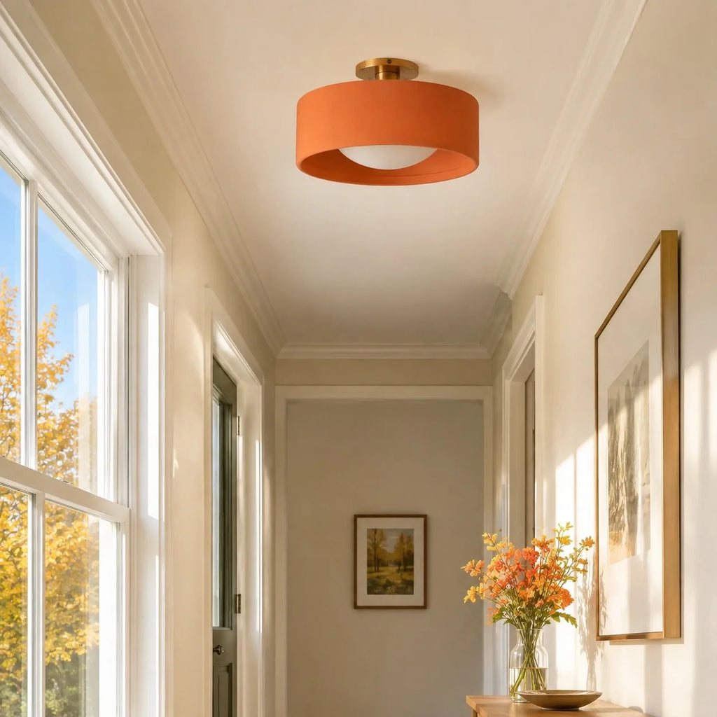 Porcelæns loftlampe