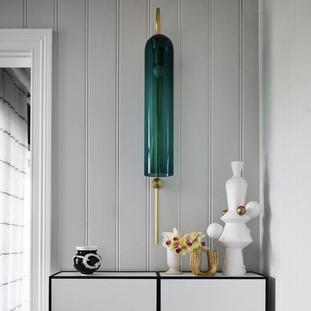 Moderne glasvæglampe