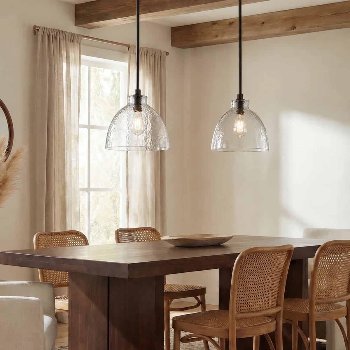 ONDINE – Hamret Glas Pendellampe
