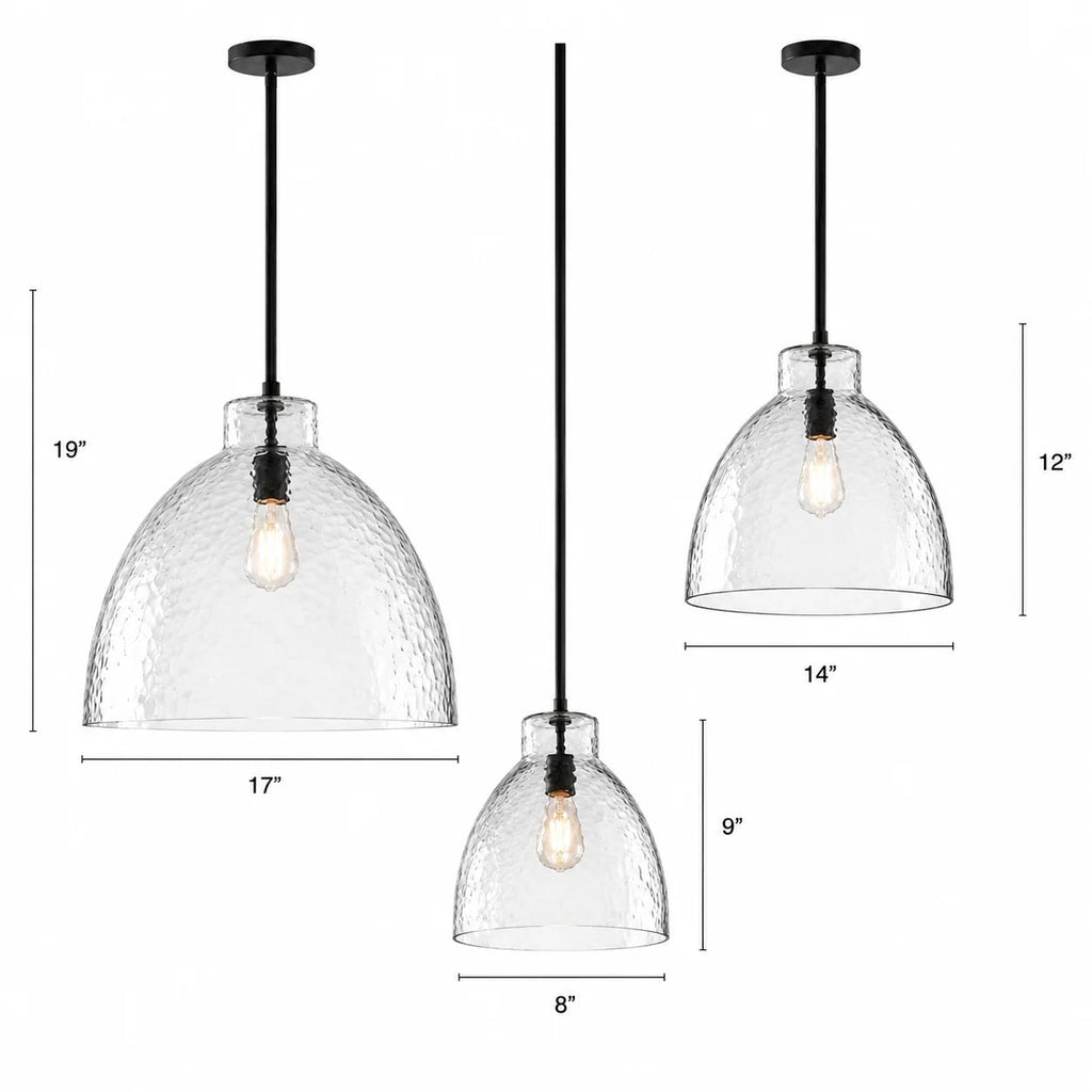 ONDINE – Hamret Glas Pendellampe